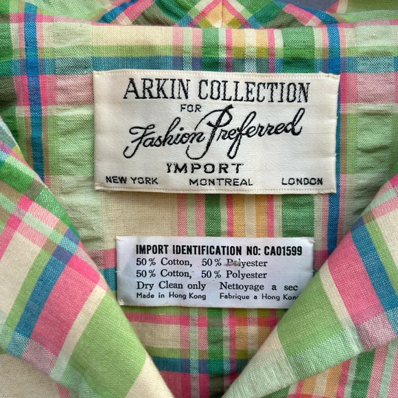 Vintage Arkin Collection plaid sleeveless  dress, size 20 (modern L/XL) - Picture 10 of 11